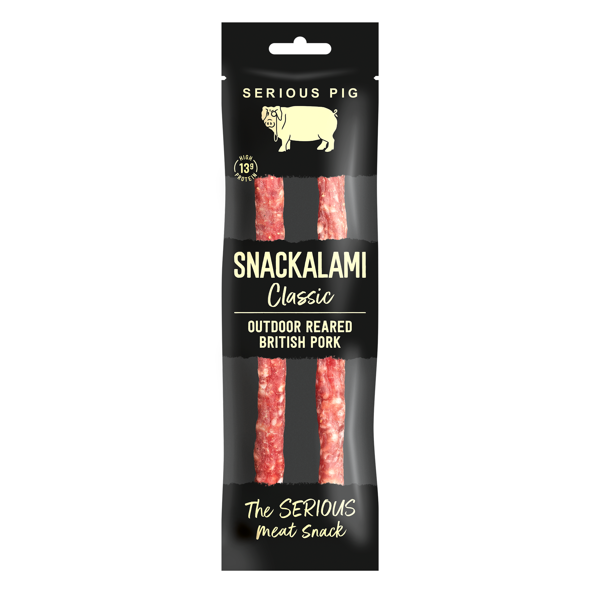 Pig Snacks Serious Pig Snackalami 'Classic' 2 per pack 30g – Chiltern Snacks